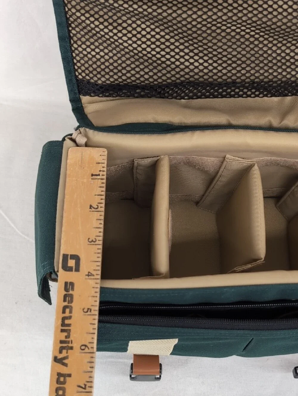 Canon Green Canvas Messenger Bag with Cream Straps
